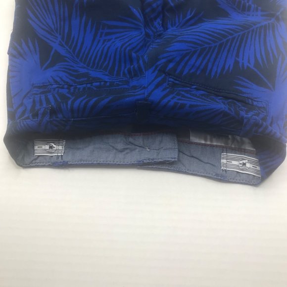 Wonder Nation Boy's Size 8 Adjustable Waist Flat Front Short Blue Palm Leaf New - Picture 13 of 13